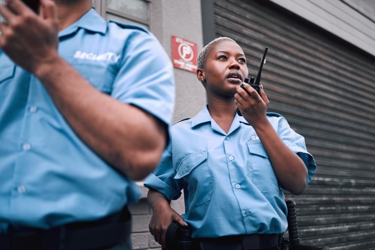Security professional on patrol